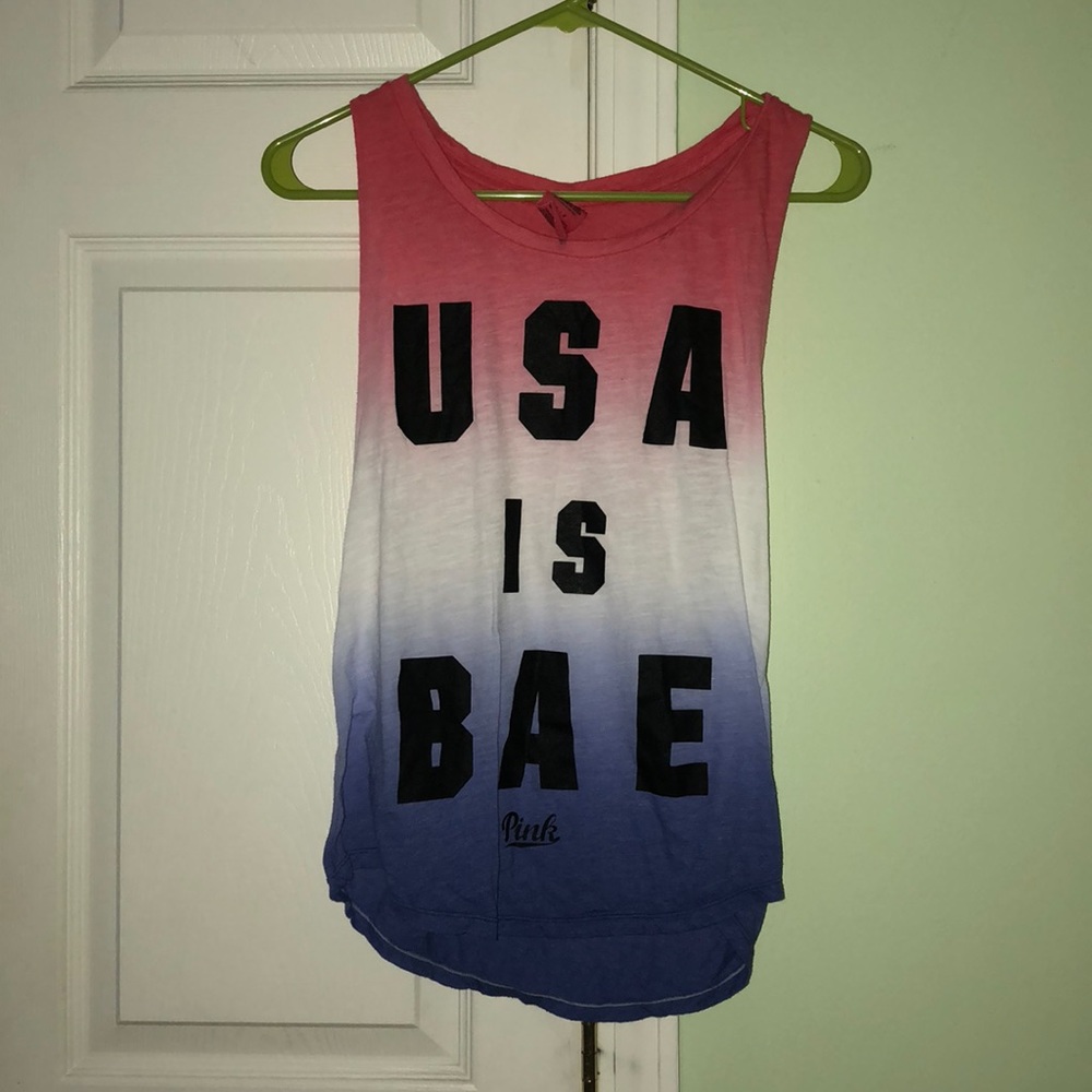 VS pink patriotic tank top
